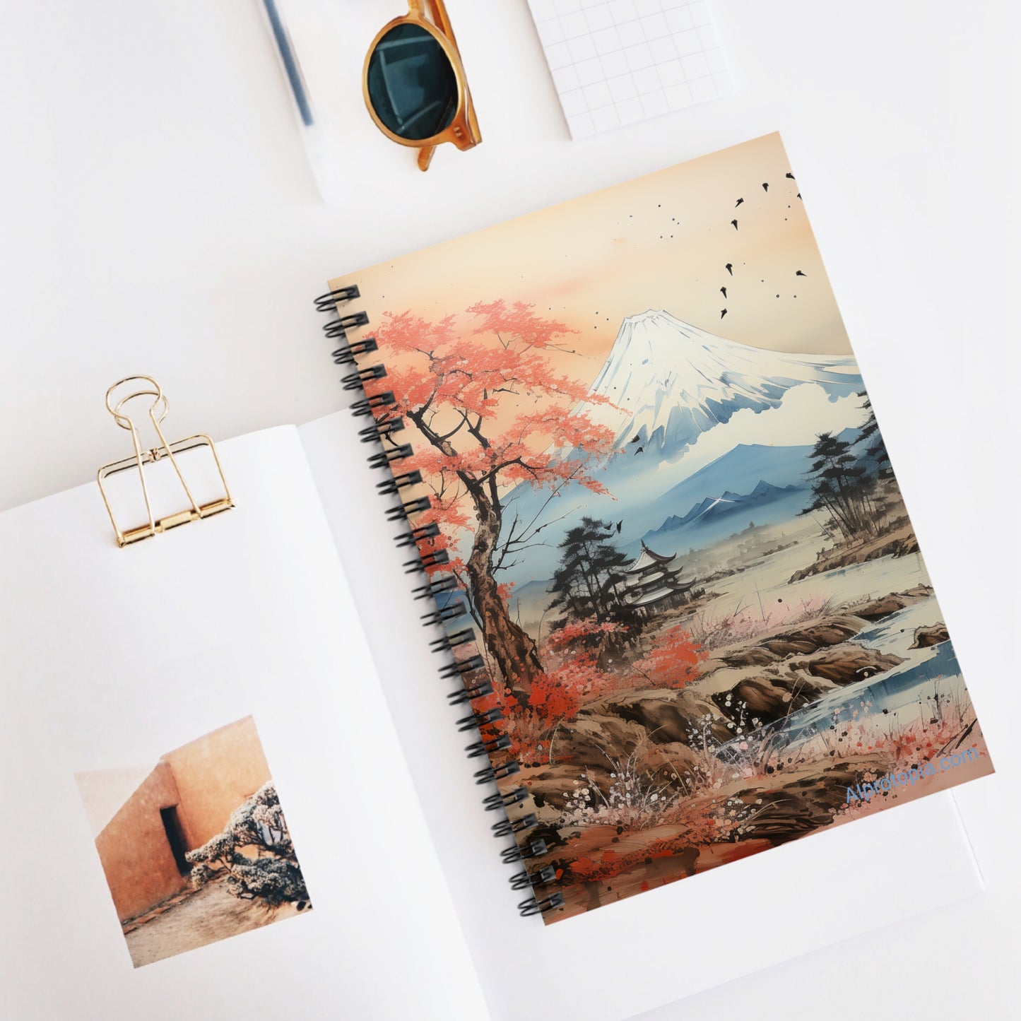 Spiral Notebook - Ruled Line. Mt Fuji.