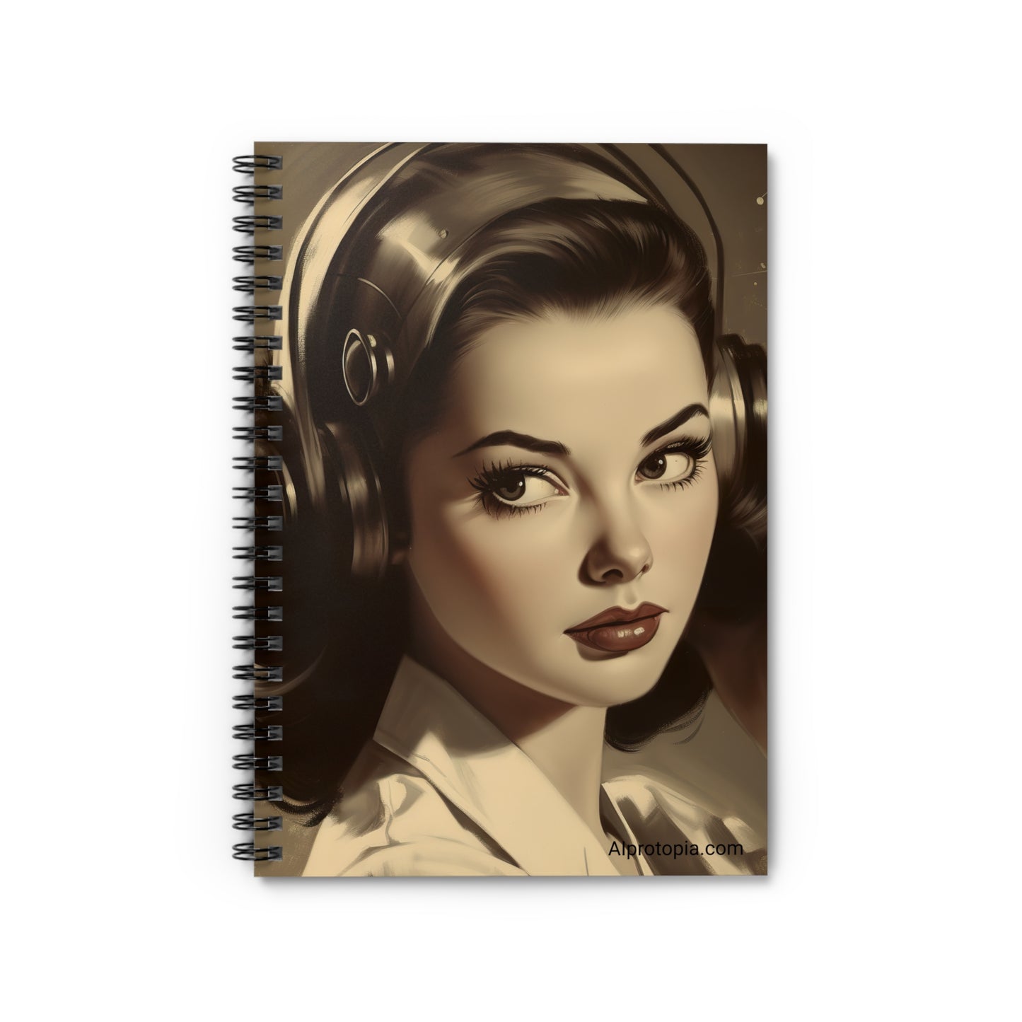 Spiral Notebook - Ruled Line. Vintage Sci-Fi.