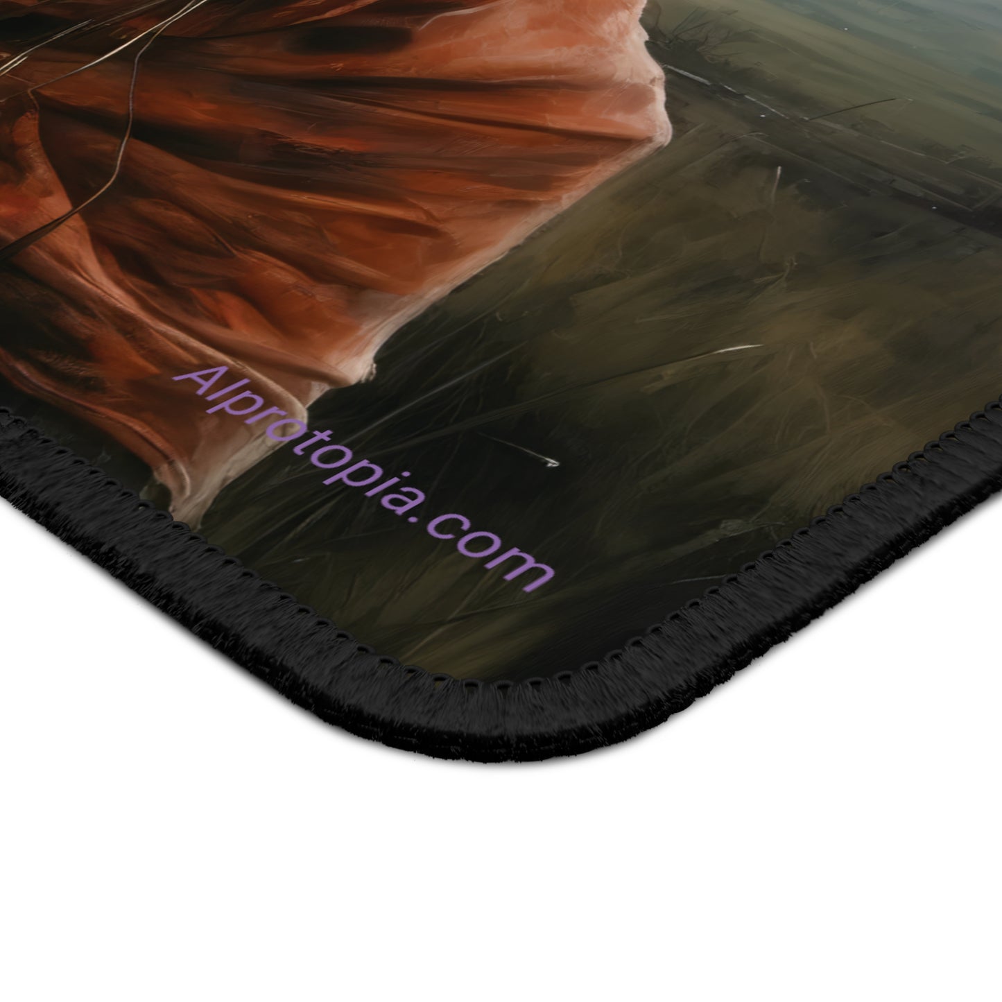 Gaming Mouse Pad. Highland Girl. AI. AI art. Highlands.
