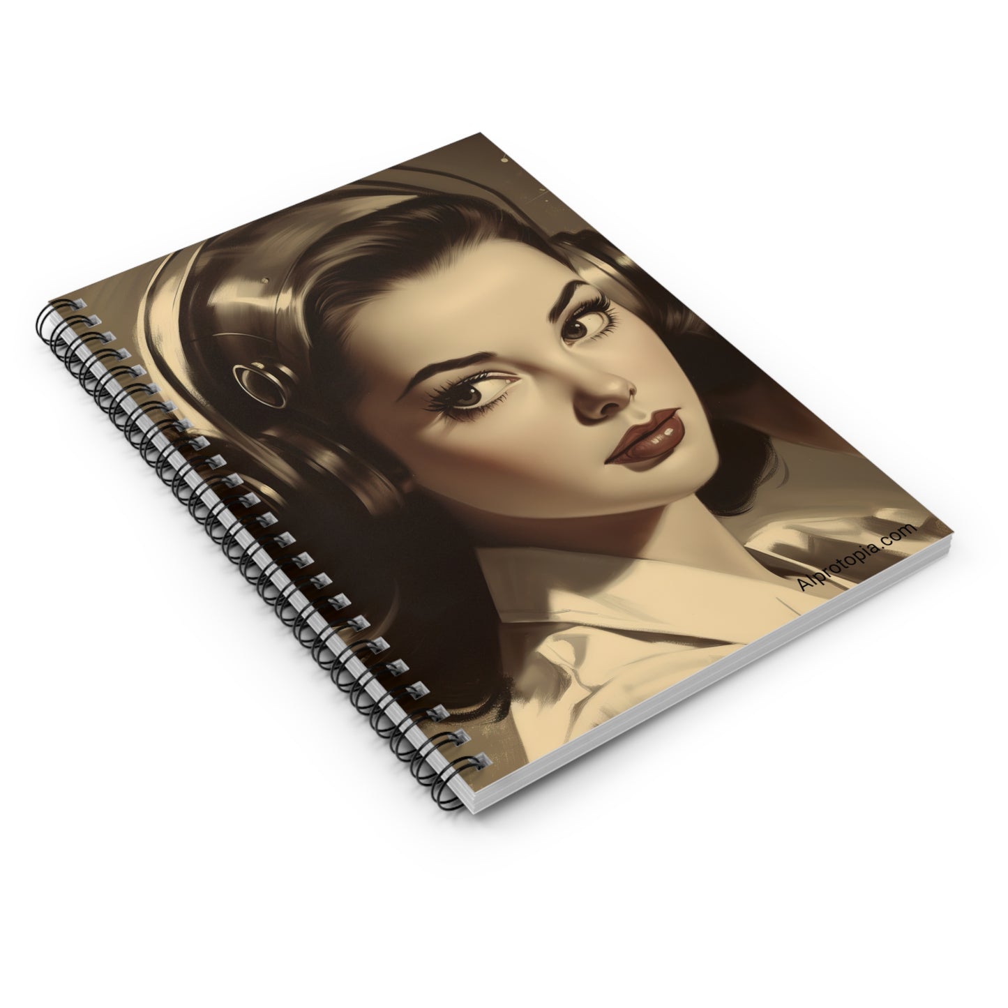 Spiral Notebook - Ruled Line. Vintage Sci-Fi.