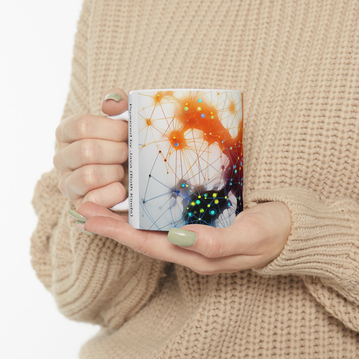 Ceramic Mug 11oz. Powered by Java (Both Kinds).