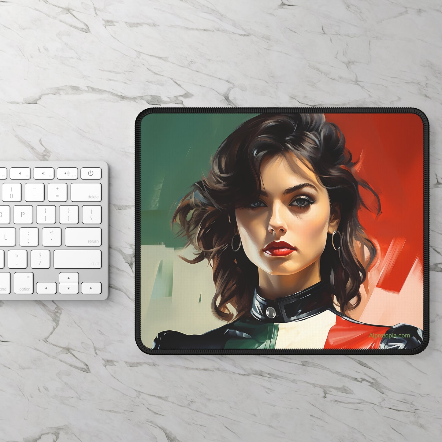 Gaming Mouse Pad. Italiana. AI art. Italy.