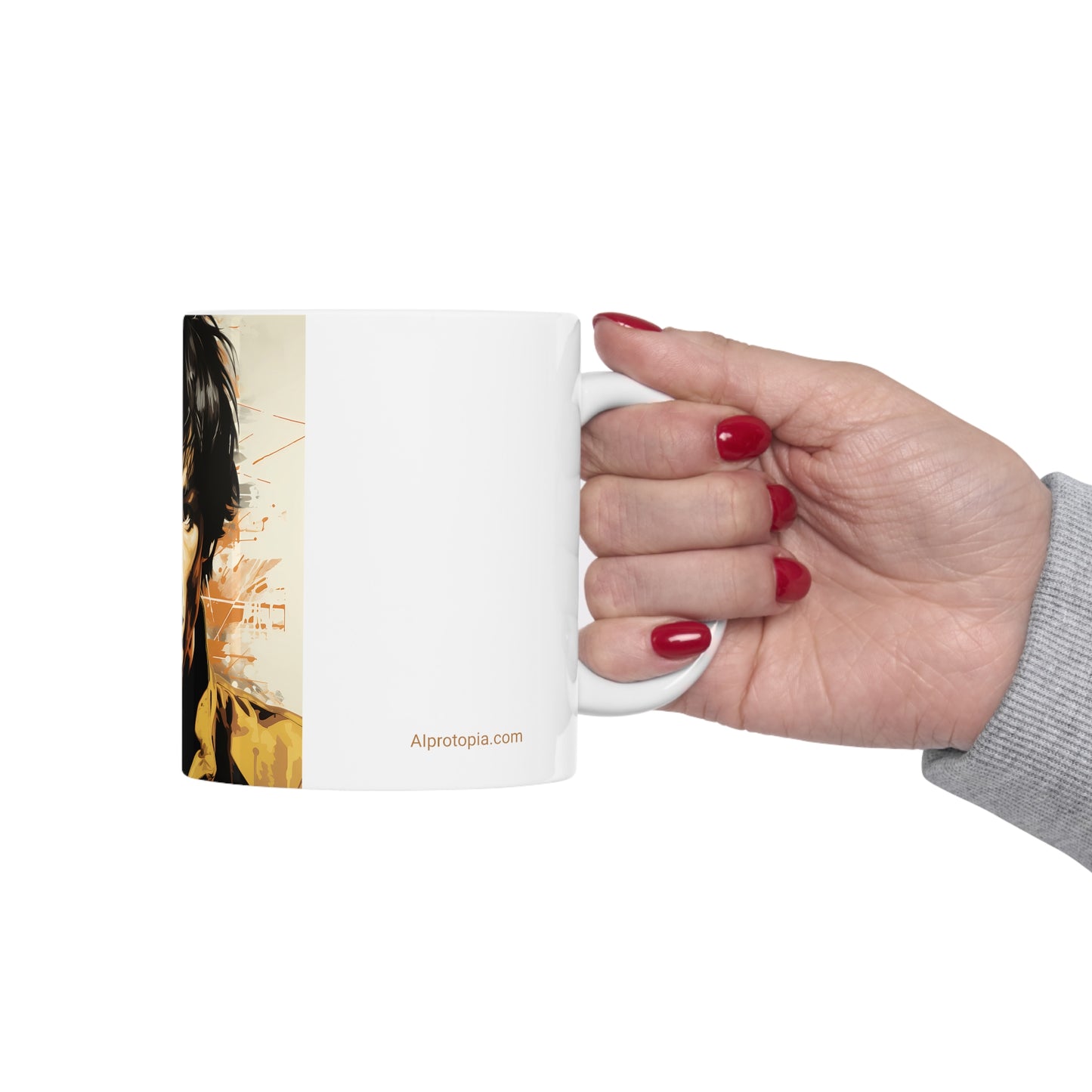 Ceramic Mug 11oz. AI Kicks Ass! AI Mug. Coffee Mugs. Future. Martial Arts.