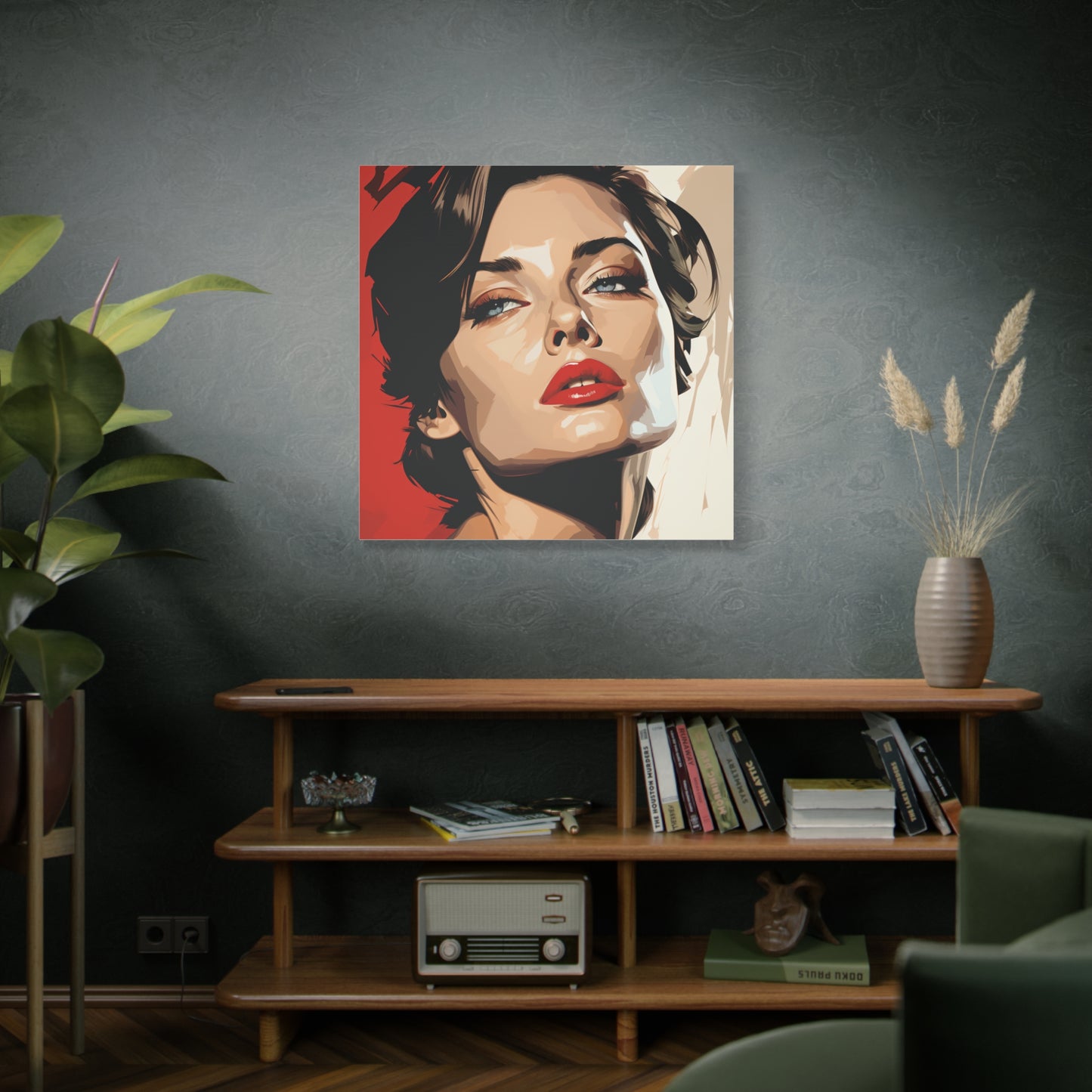 Italian Girl, Pop Art, 36 X 36 Matte Canvas, Stretched, 1.25"