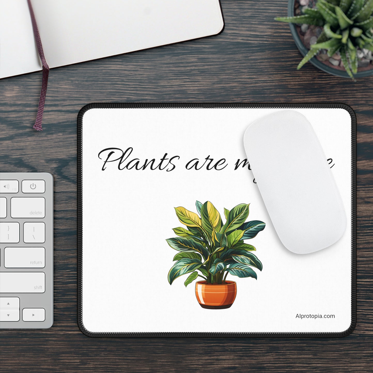 Mouse Pad. Plants are my Type. House Plants. Gardening. Nature. AI art.
