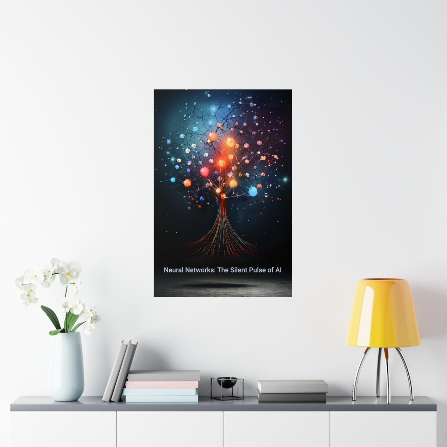 Premium Matte Vertical Poster. Neural Networks: The Silent Pulse of AI.