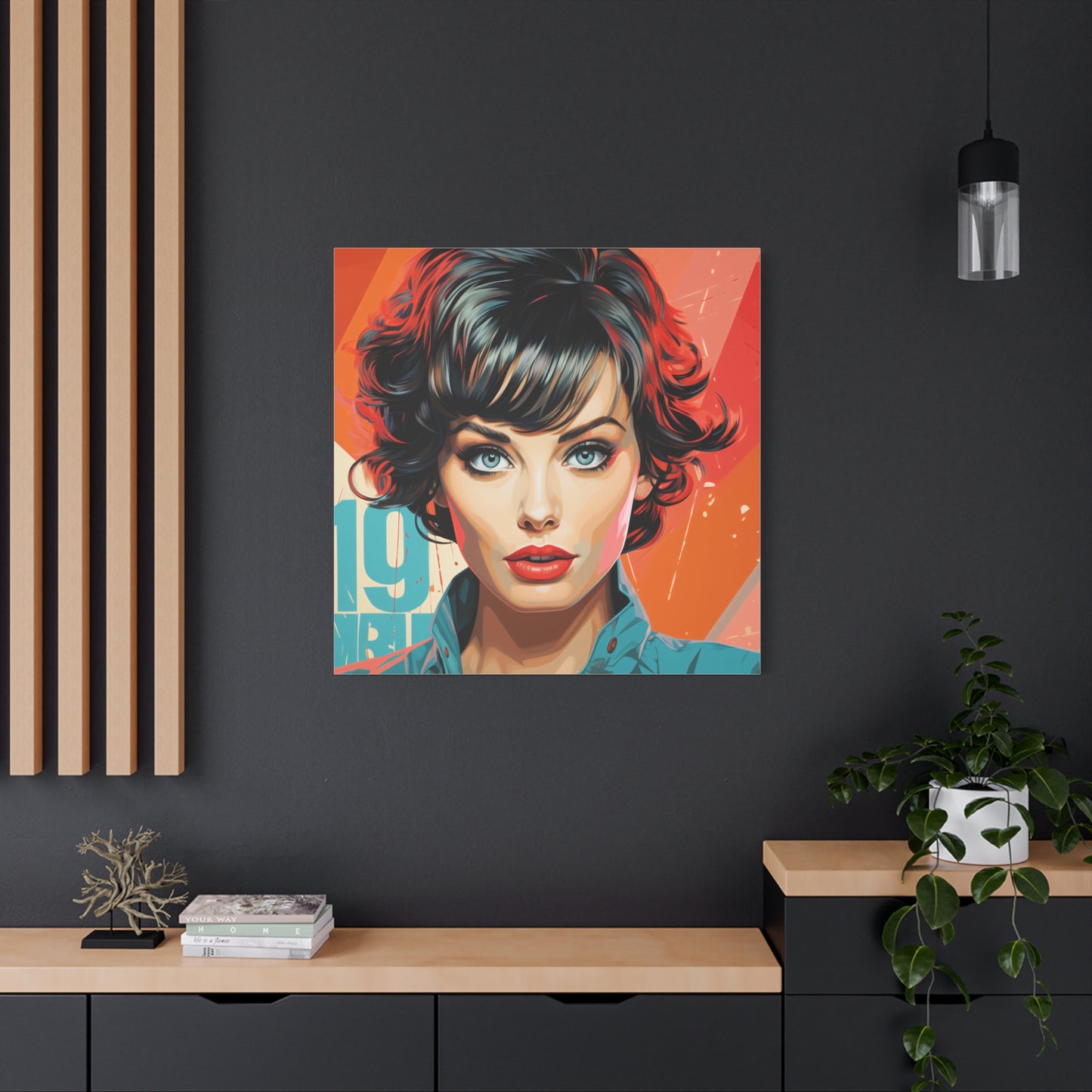 Italiana 19, Pop Art, 36 X 36 Matte Canvas, Stretched, 1.25"