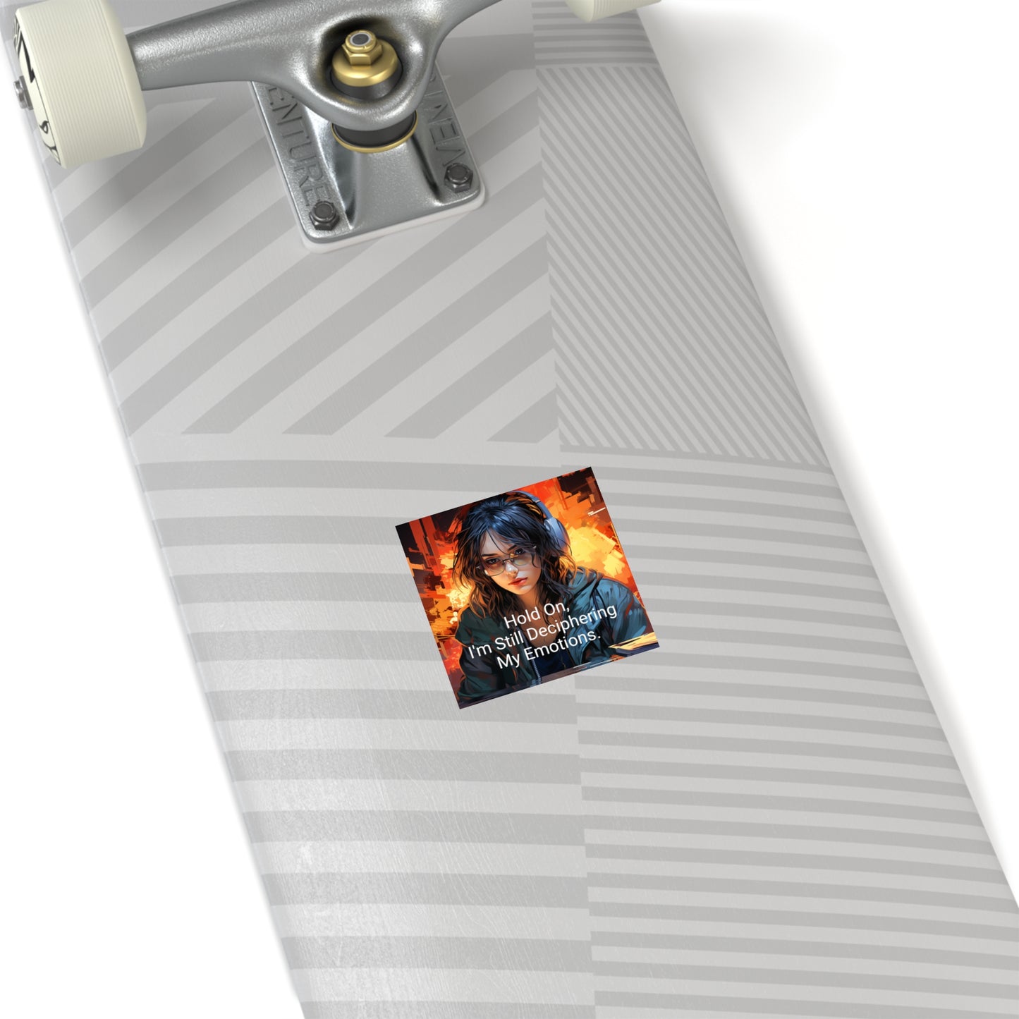 Hold on, I'm still deciphering my emotions. Laptop Sticker, Water Bottle Sticker, Humor,