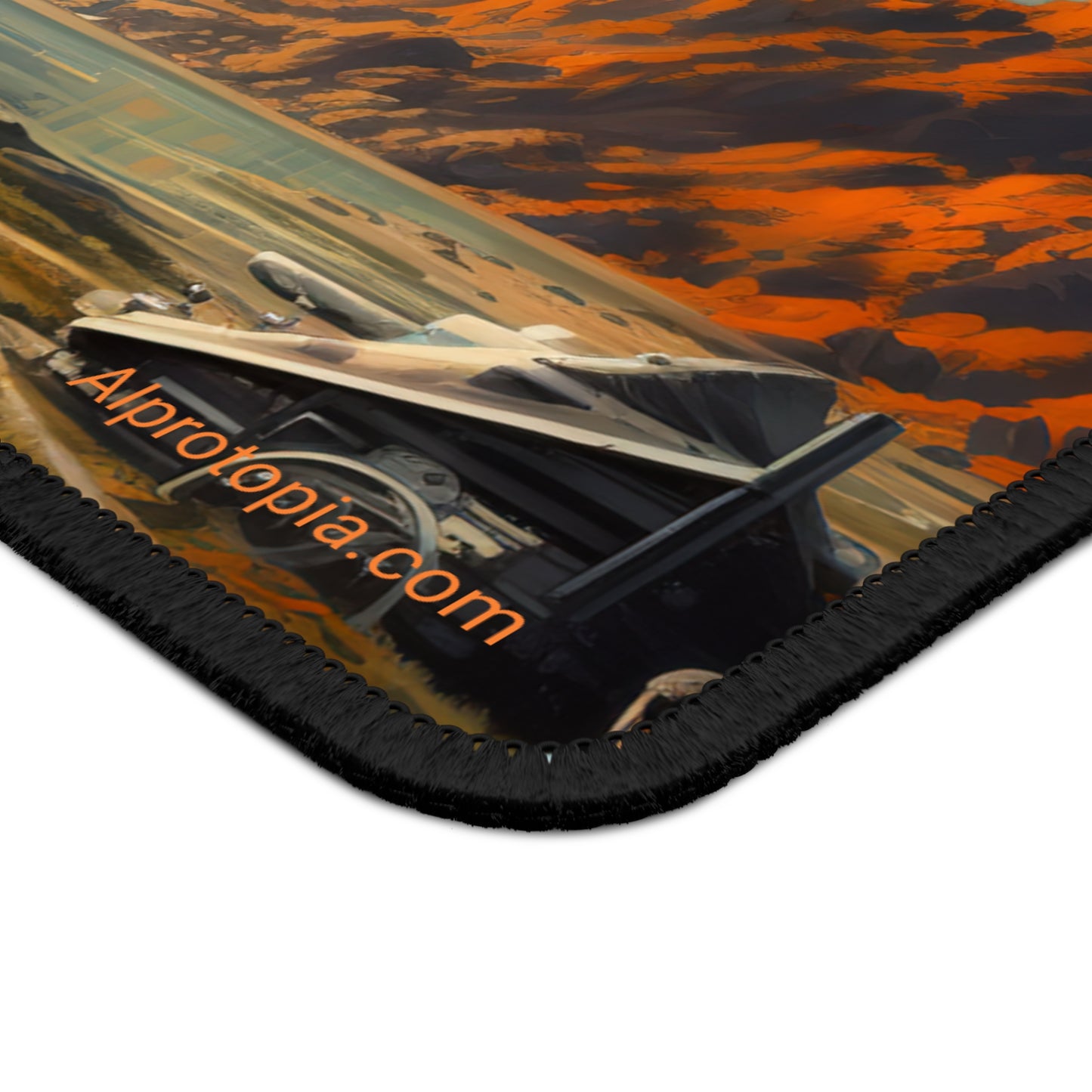 Gaming Mouse Pad. 1950's Pulp Sci-Fi Rocketship.