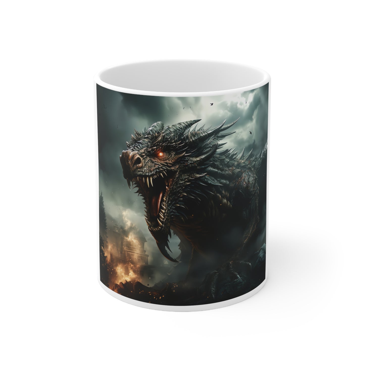 Dragons Code Better with Coffee. AI Coffee Mug. AI Gift. Machine Learning Gift. Artificial Intelligence Gift. Ceramic Mug 11oz.