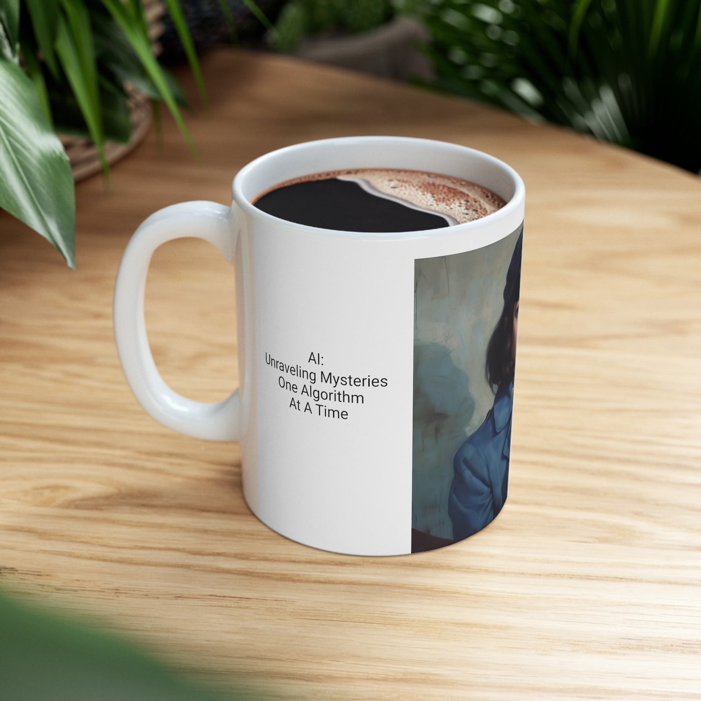 Ceramic Mug 11oz. AI: Unraveling Mysteries, One Algorithm at a Time.