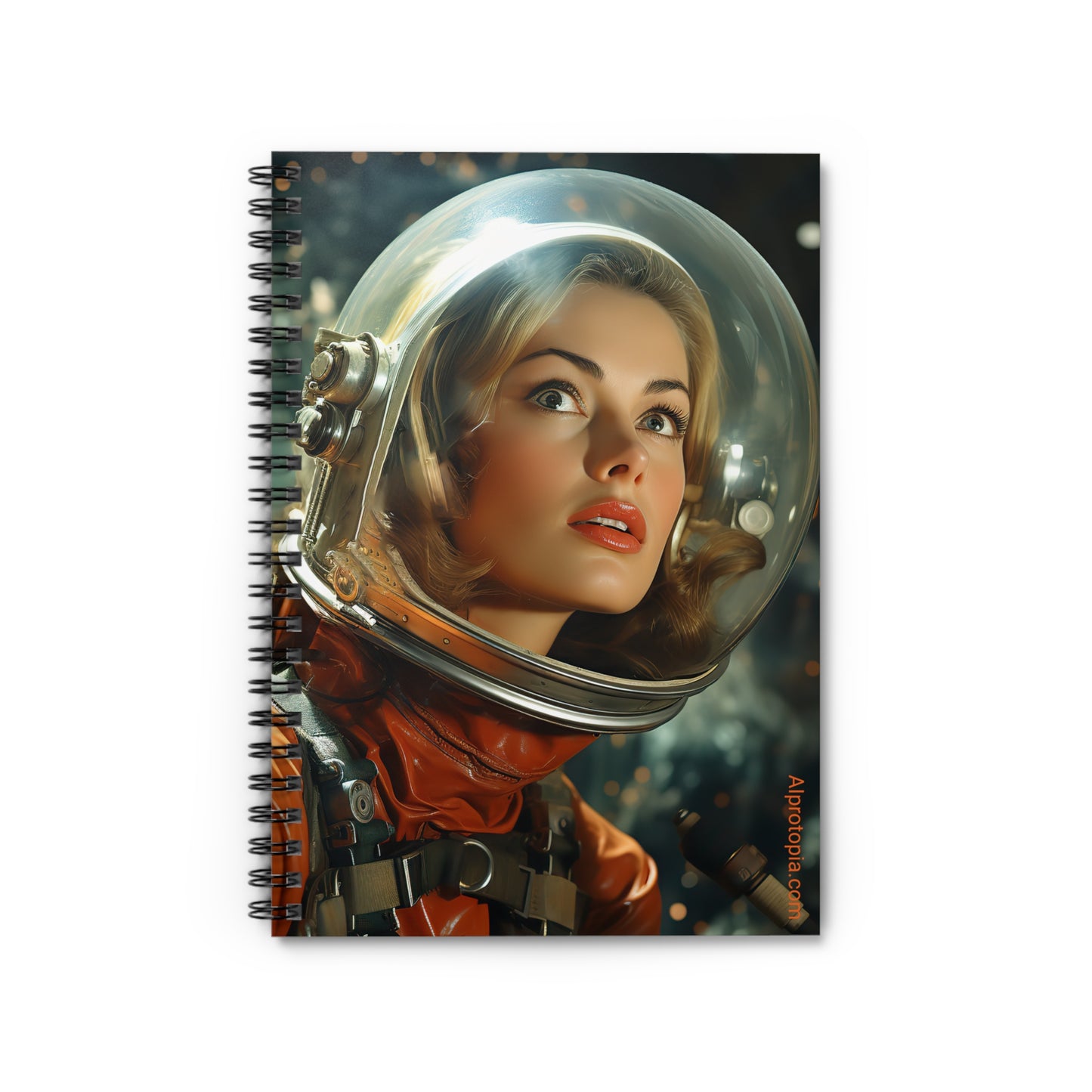 Spiral Notebook - Ruled Line. Alien Worlds Astronaut.