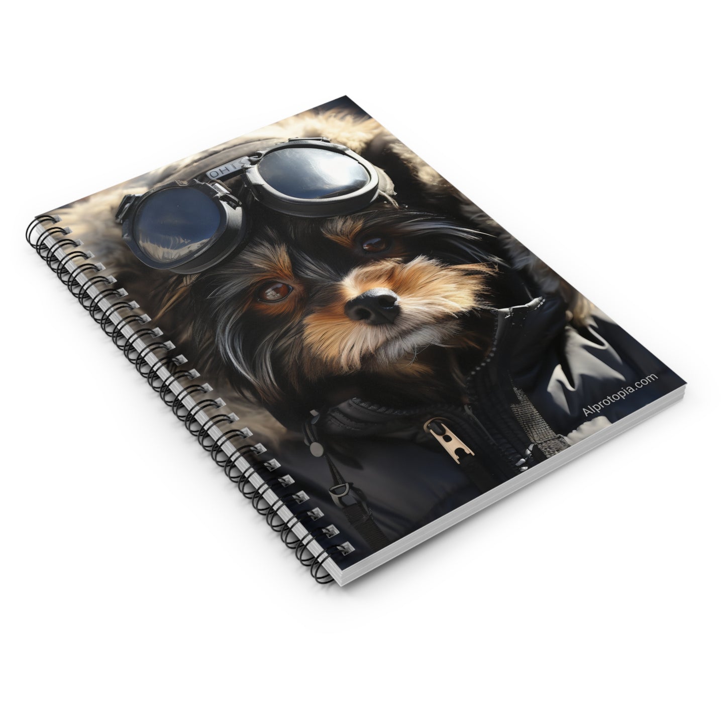 Arctic Yorkie Spiral Notebook - Ruled Line. Dogs. Yorkie. Pets.