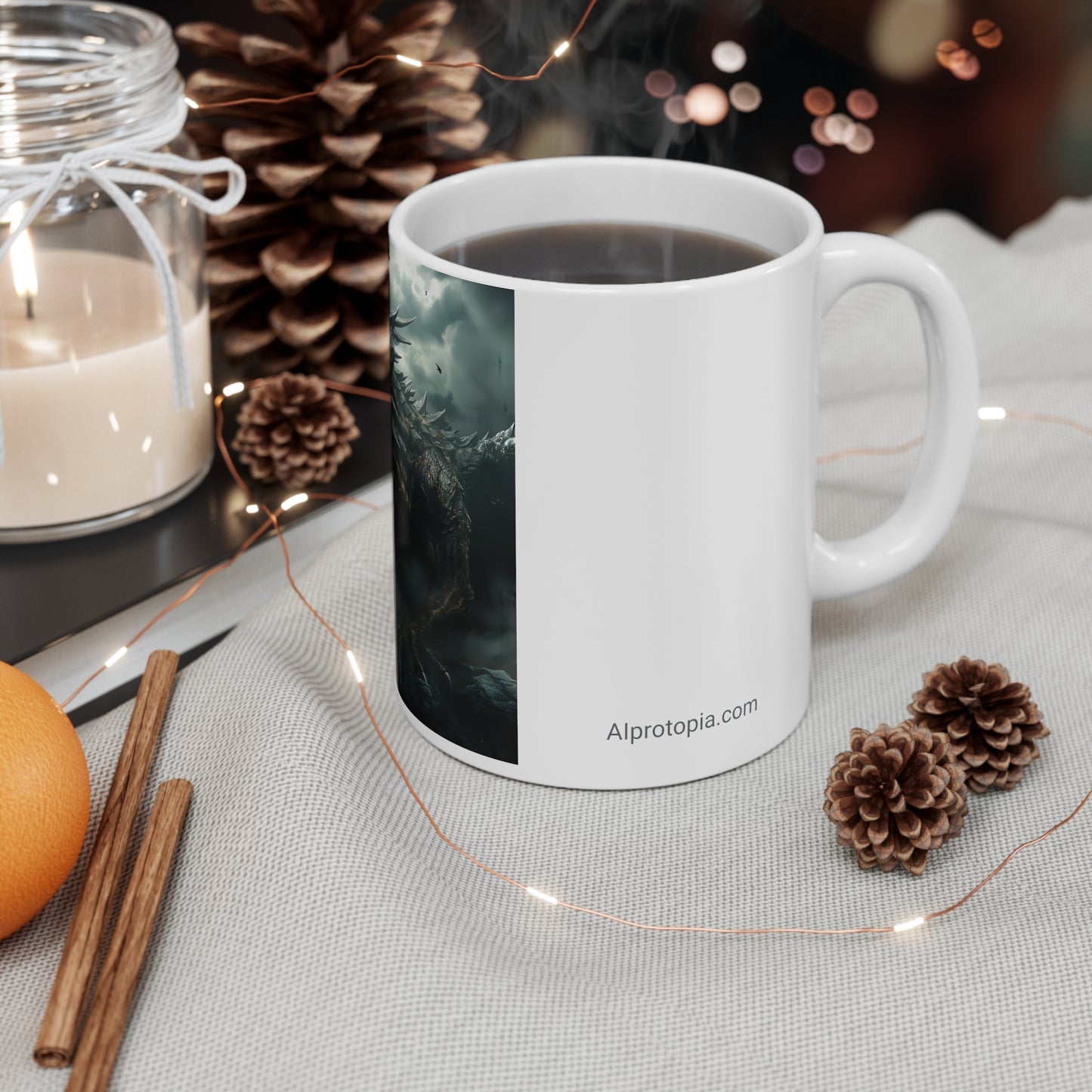 Dragons Code Better with Coffee. AI Coffee Mug. AI Gift. Machine Learning Gift. Artificial Intelligence Gift. Ceramic Mug 11oz.