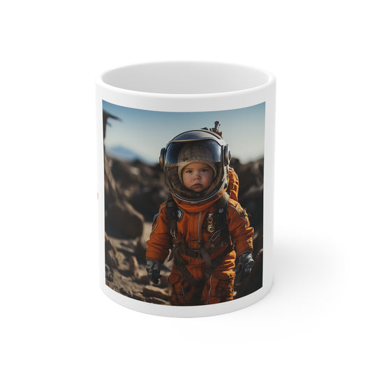 Ceramic Mug 11oz. AI Today Mars Tomorrow. AI Mug. Coffee Mugs. Mars.