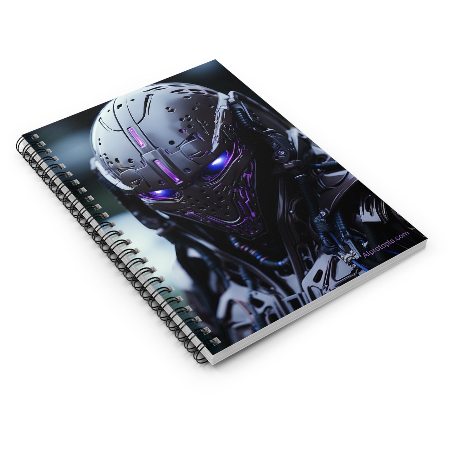 Alien Invader Spiral Notebook - Ruled Line. Aliens. AI Art. AI Noteboo ...