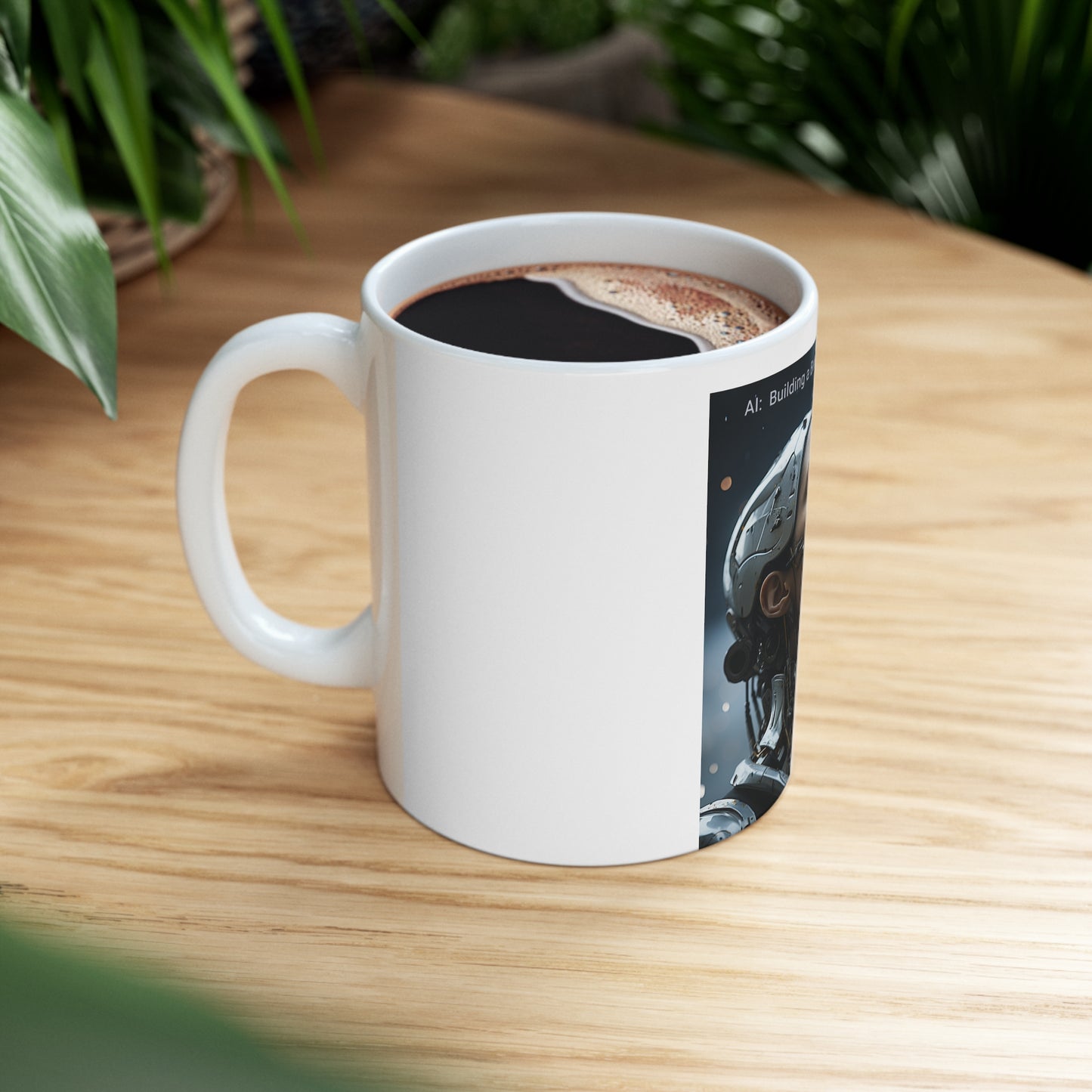 Ceramic Mug 11oz. AI: Building a Better Tomorrow Today. AI Mug. Coffee Mugs. Future.