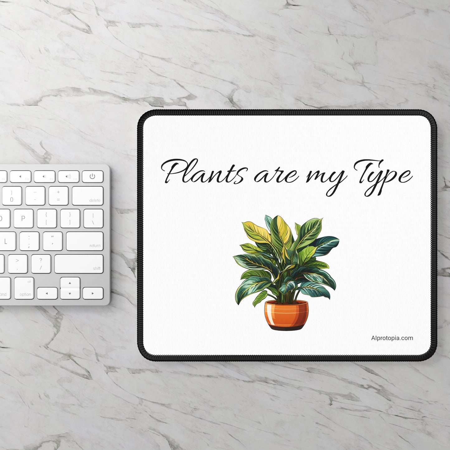 Mouse Pad. Plants are my Type. House Plants. Gardening. Nature. AI art.