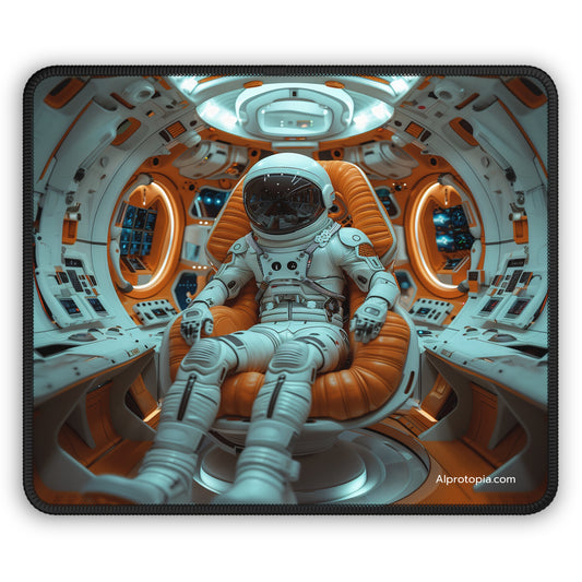 Astro Capsule Mouse Pad. AI Art. Astronaut. Space Travel. Sci-Fi. Rocket.