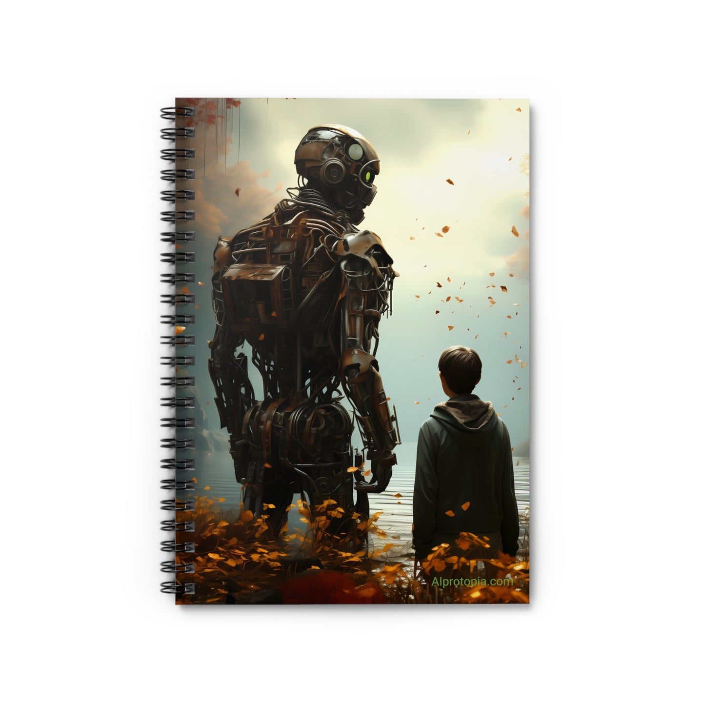 AI Bodyguard spiral Notebook. AI art.