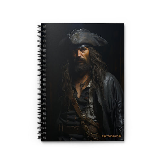 Pirate King Spiral Notebook. AI art. Pirates. Pirate Art.