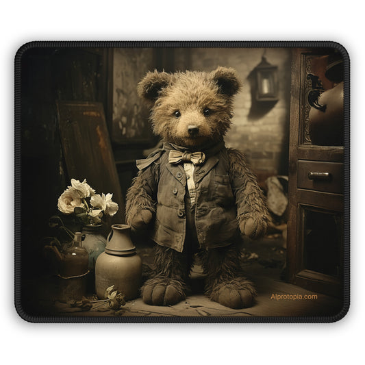 Mouse Pad. Teddy Bear. Vintage. Photography. AI art.