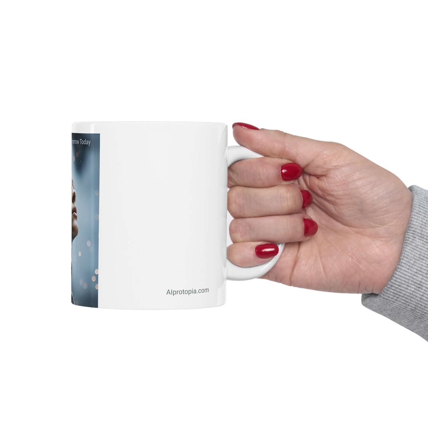 Ceramic Mug 11oz. AI: Building a Better Tomorrow Today. AI Mug. Coffee Mugs. Future.