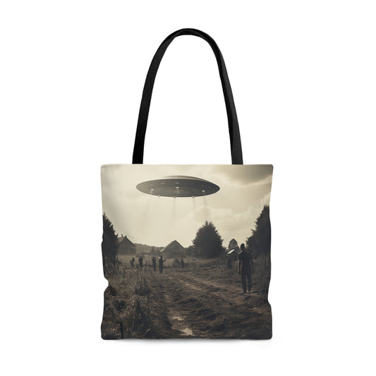 Tote Bag (AOP) UFO: I DO Believe.